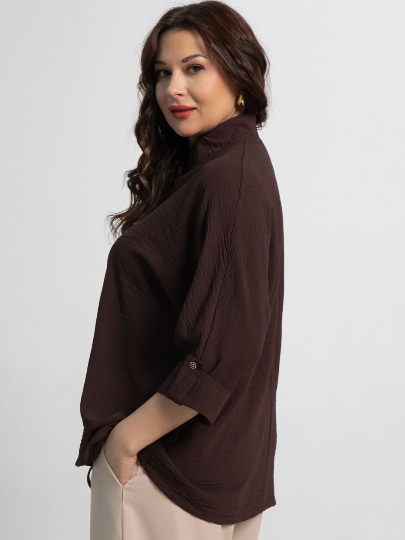 Блуза Серенада (шоколад) Б15553-24М