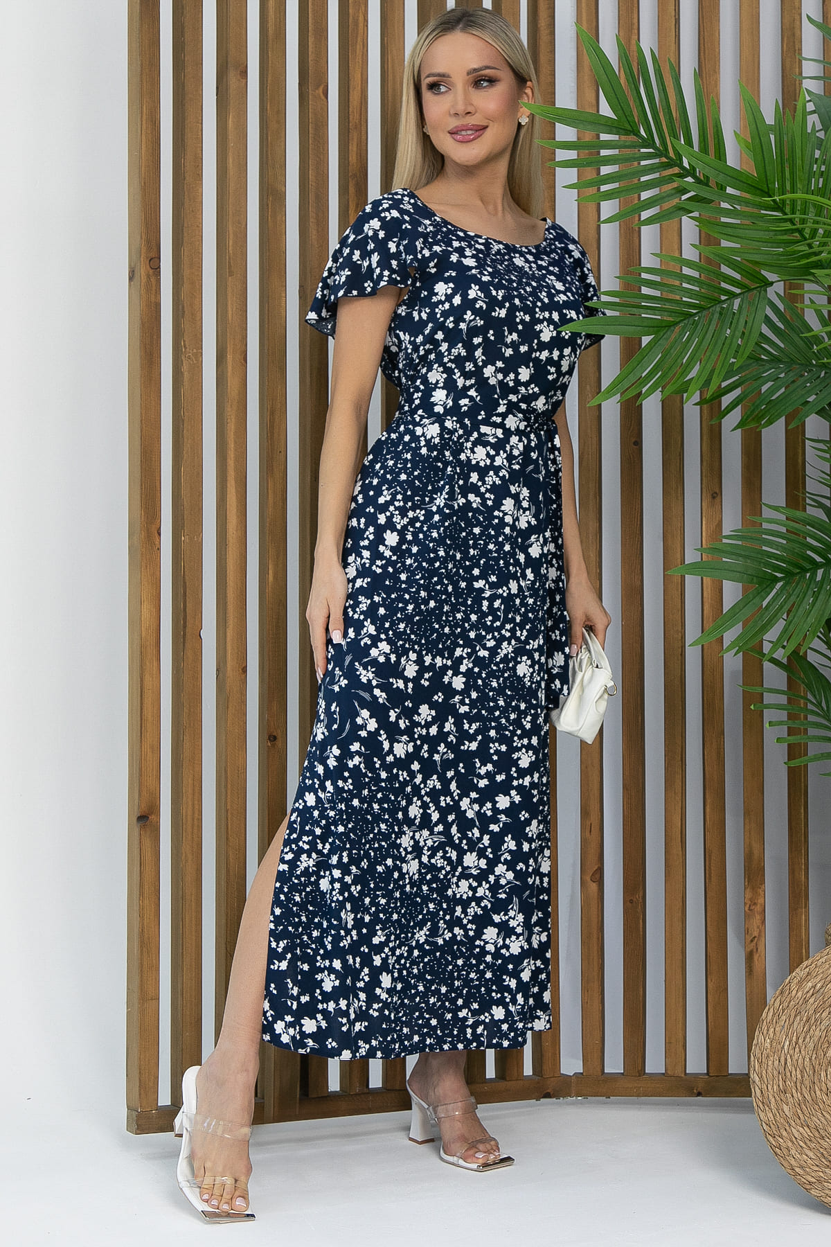 Платье Вечер свиданий (синее) П13545-16М