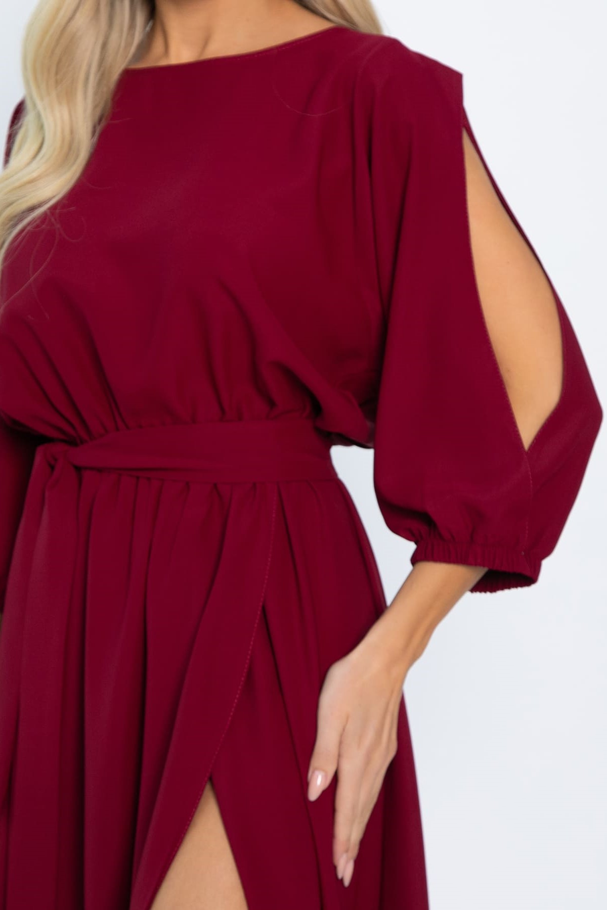 Платье Танго вдвоем (бордовое) П11824