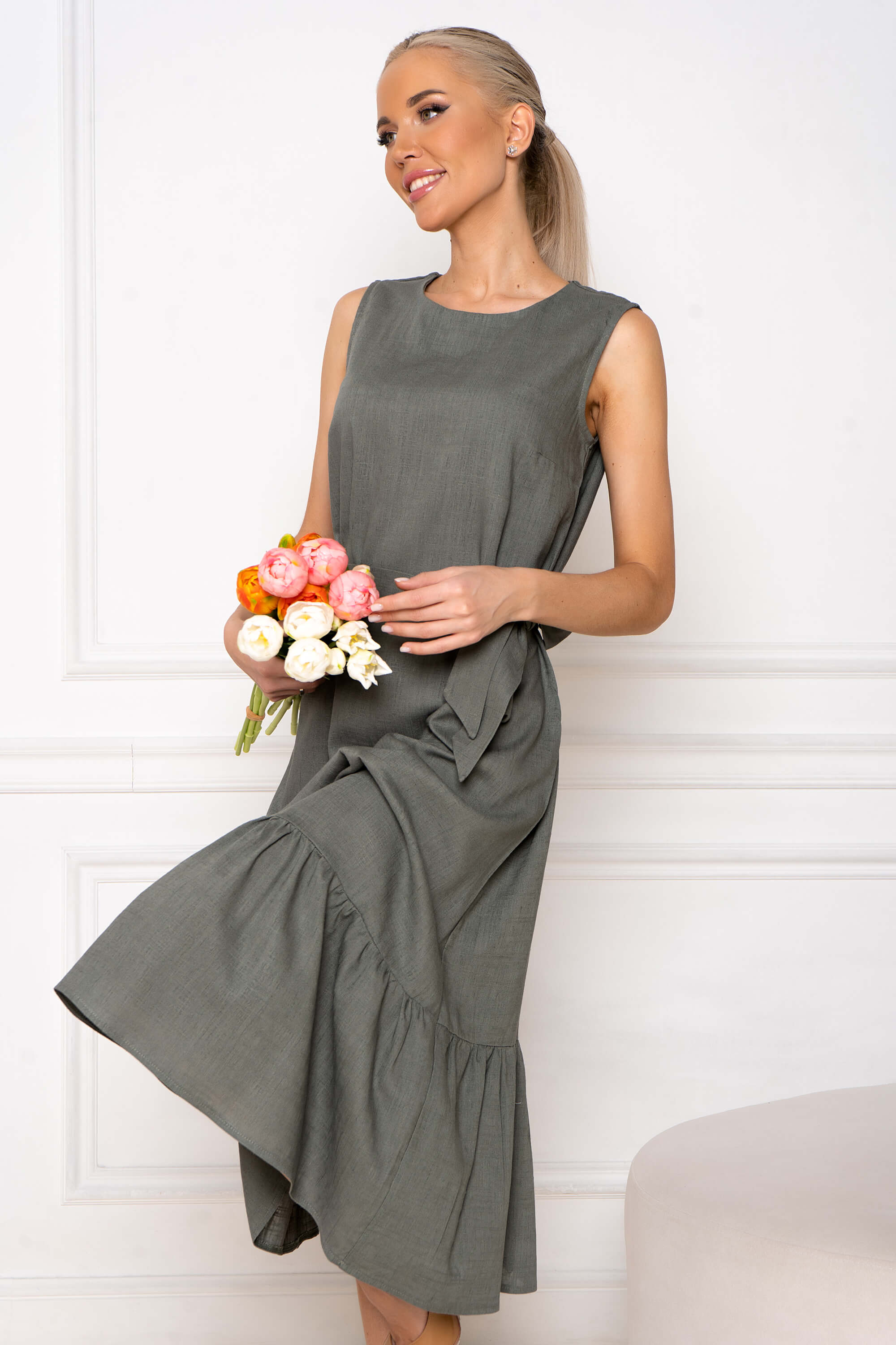 Платье Анисия (полынь) П13106-45М