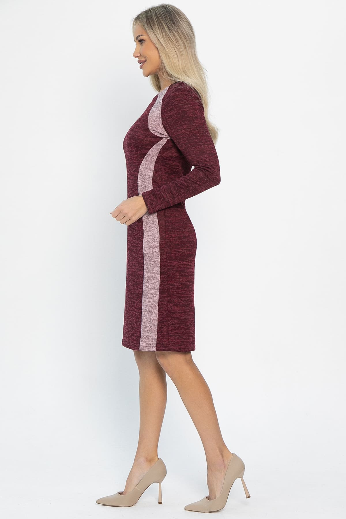 Платье трикотажное Елея (бордовое) П14589-10М