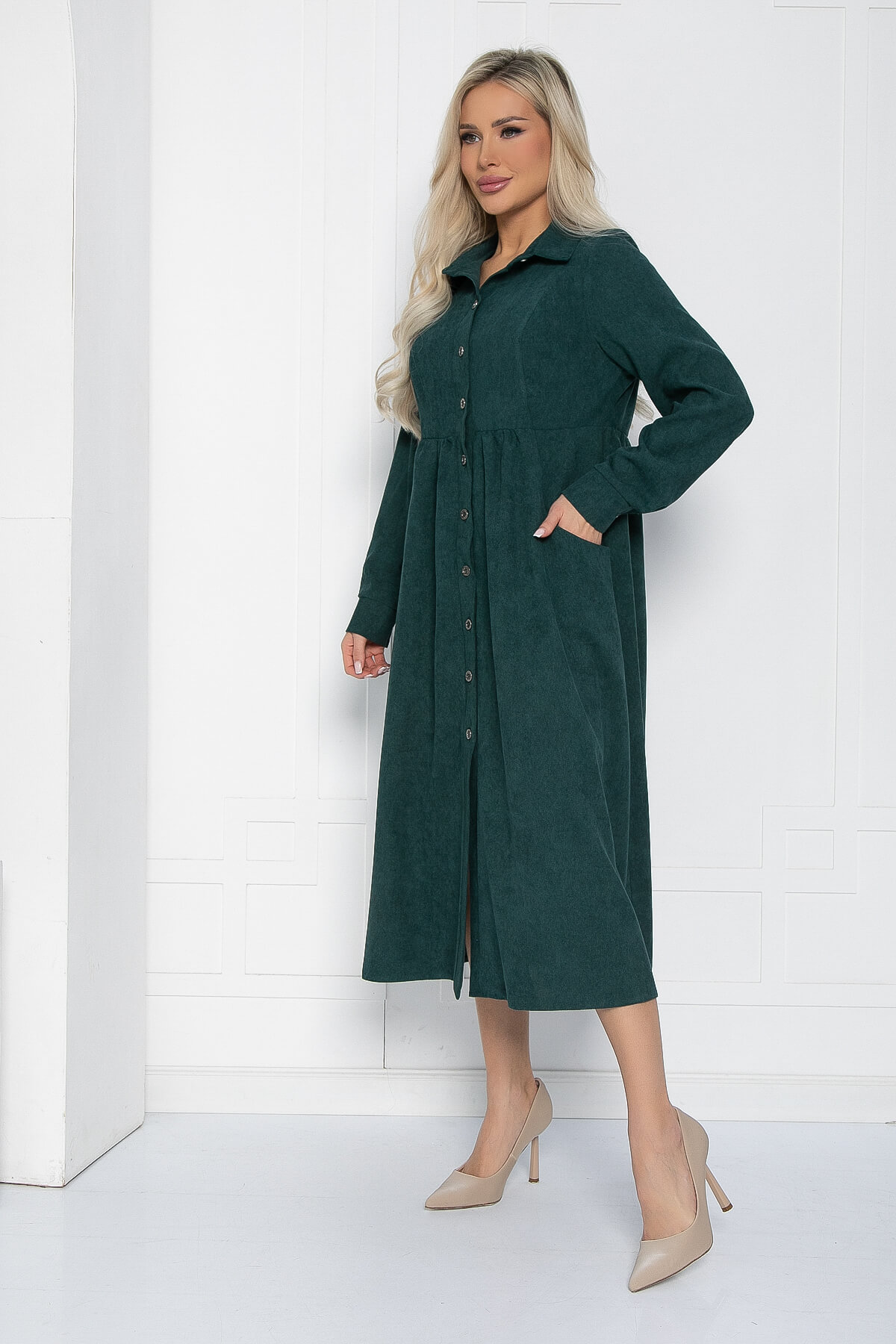 Платье Сабина (изумруд) П12655-4