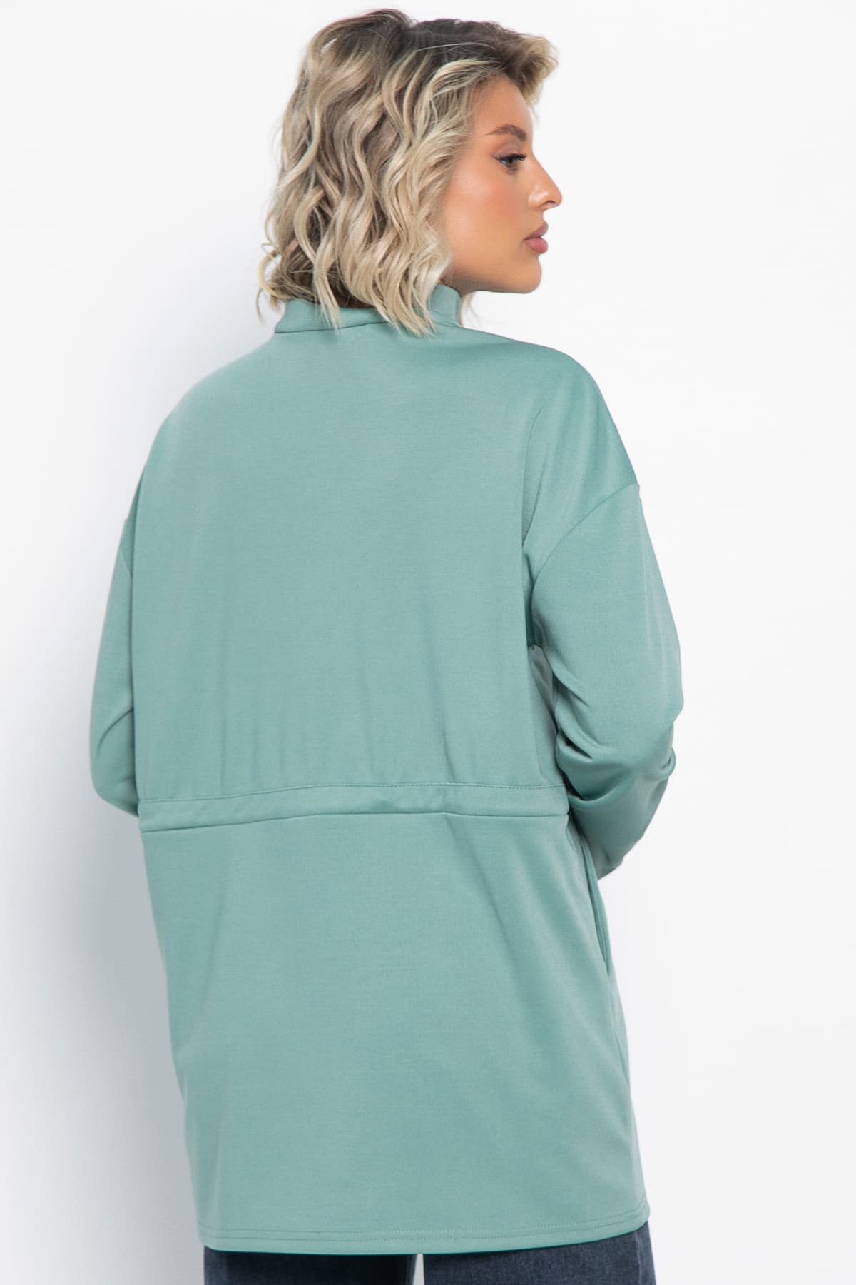 Блуза Долгожданная встреча (зеленая) Б15080-5М