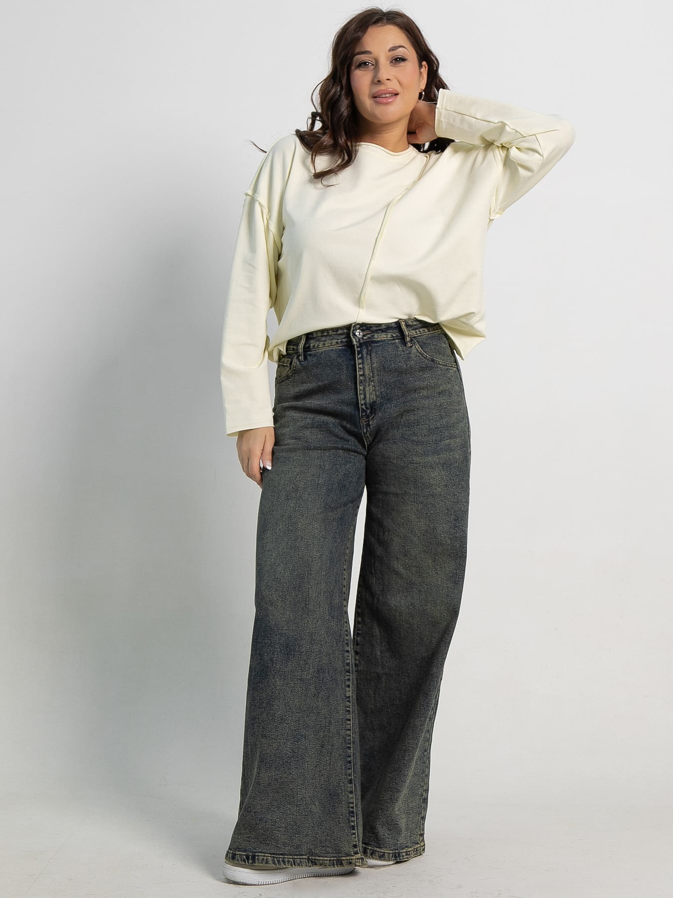 Джинсы Лаччи (сине-зеленые) Б15075-4М