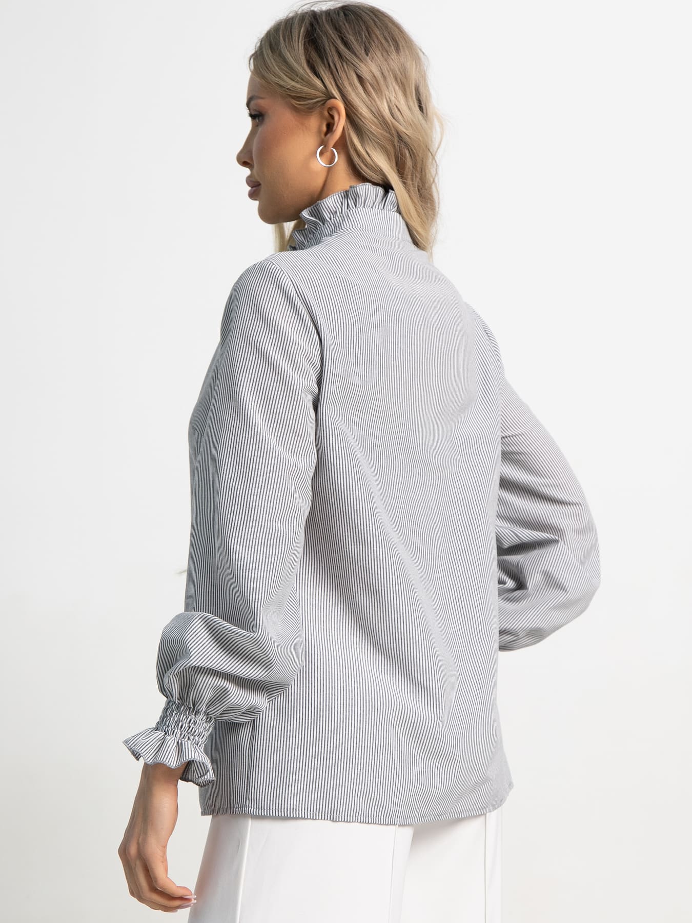 Блуза Санти (бело-серая) Б15622-54М