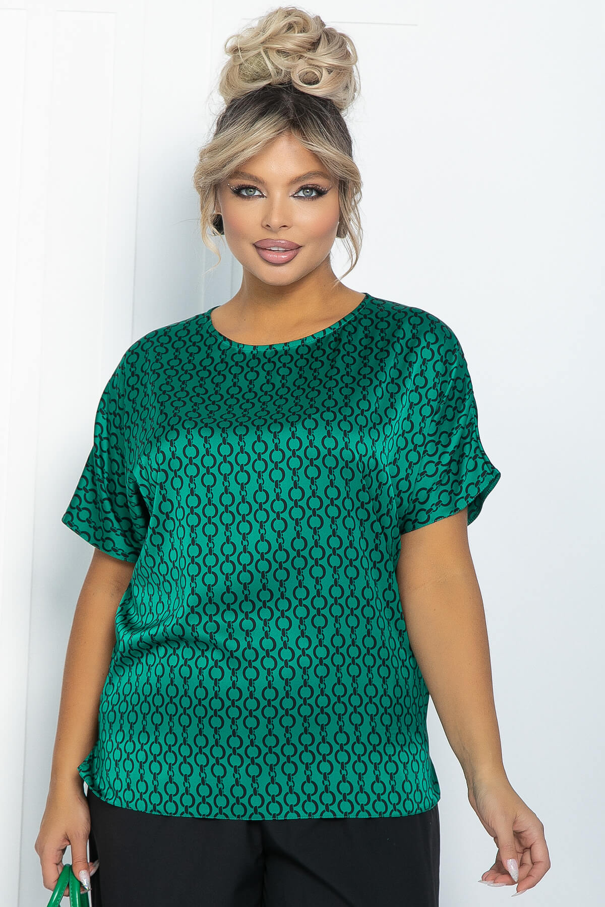 Блуза Морган (зеленая) Б11735