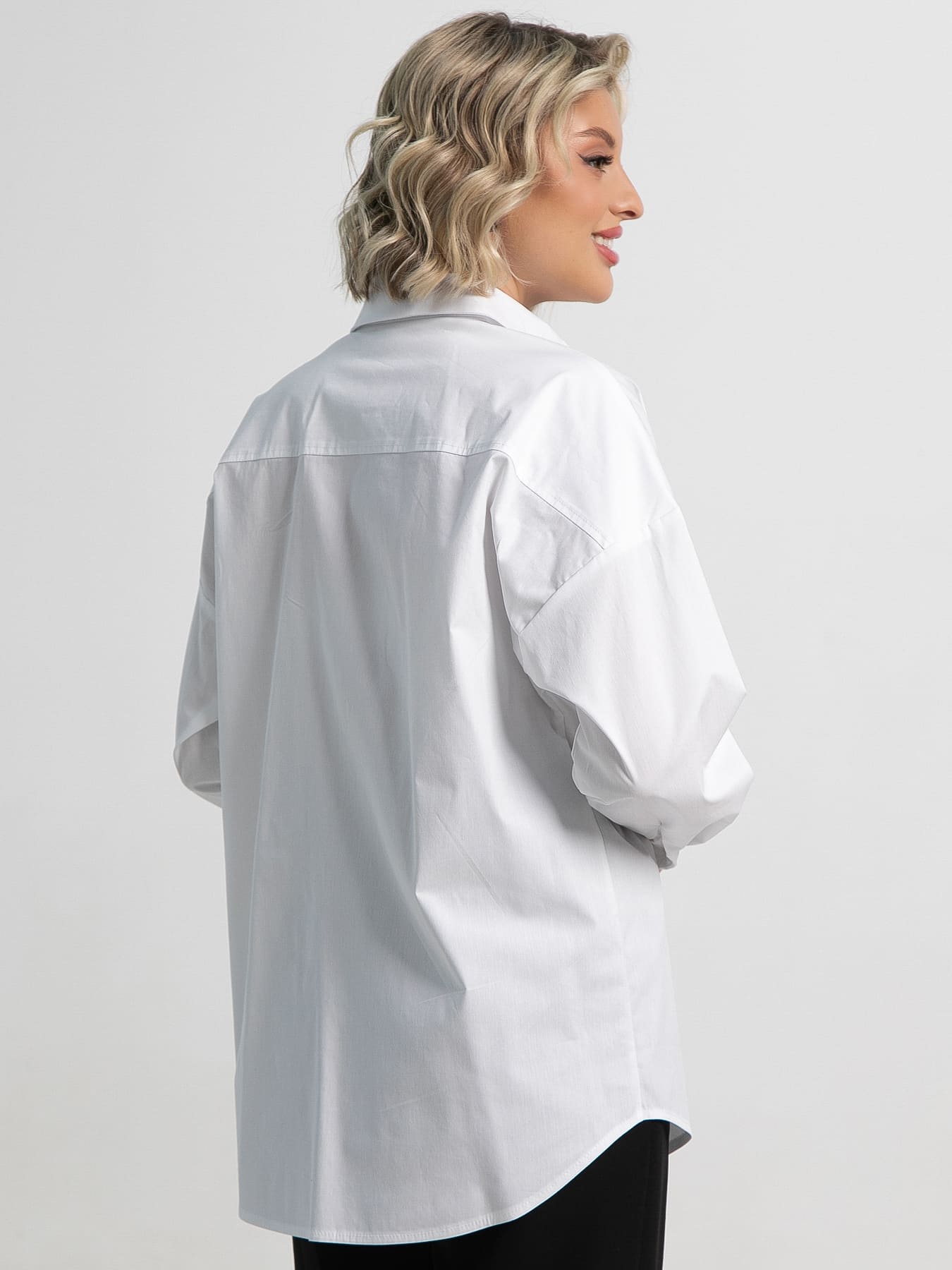 Рубашка хлопковая Рина (белая) Б15260-53М