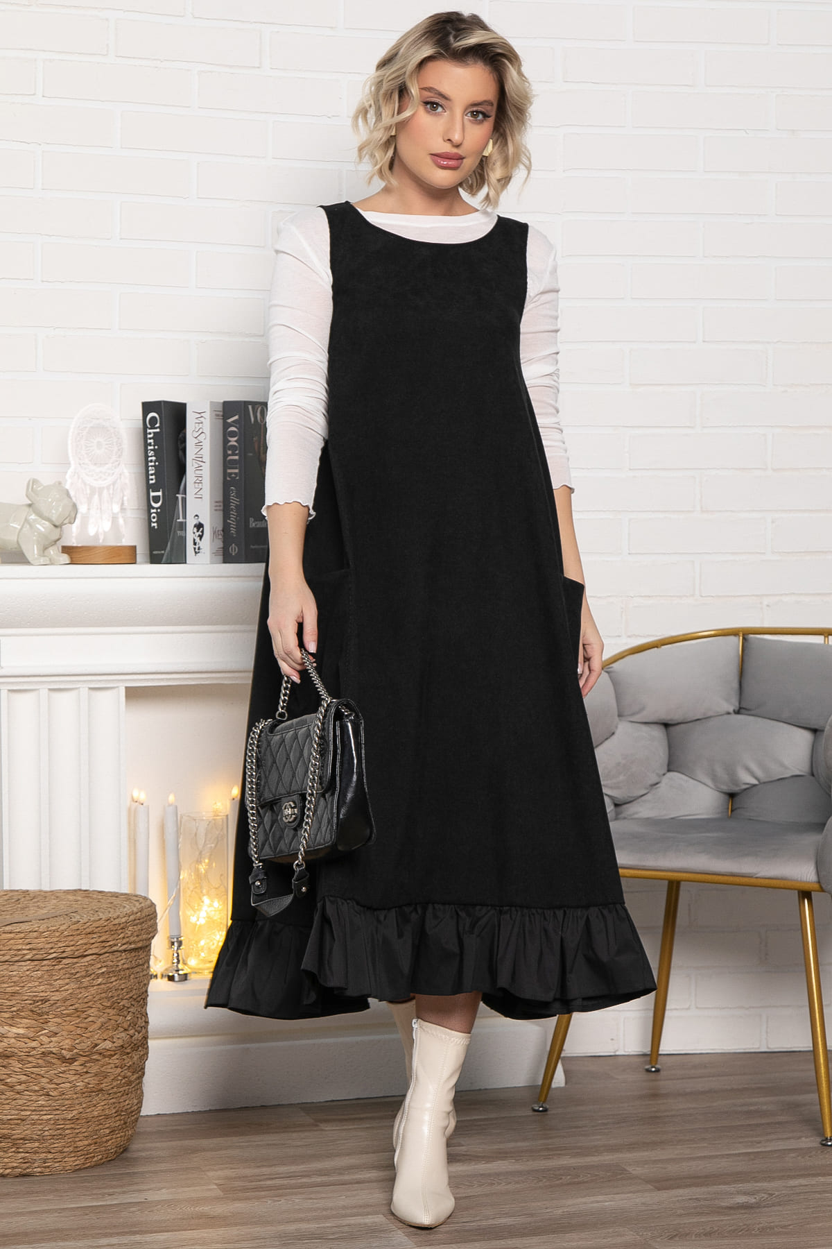 Сарафан бохо (черный) П14983-10М