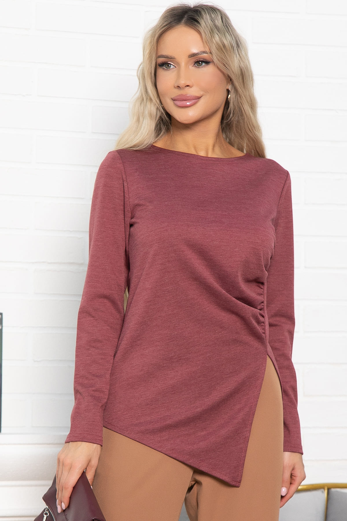 Блуза Тильда (бордовая) Б14995-50М