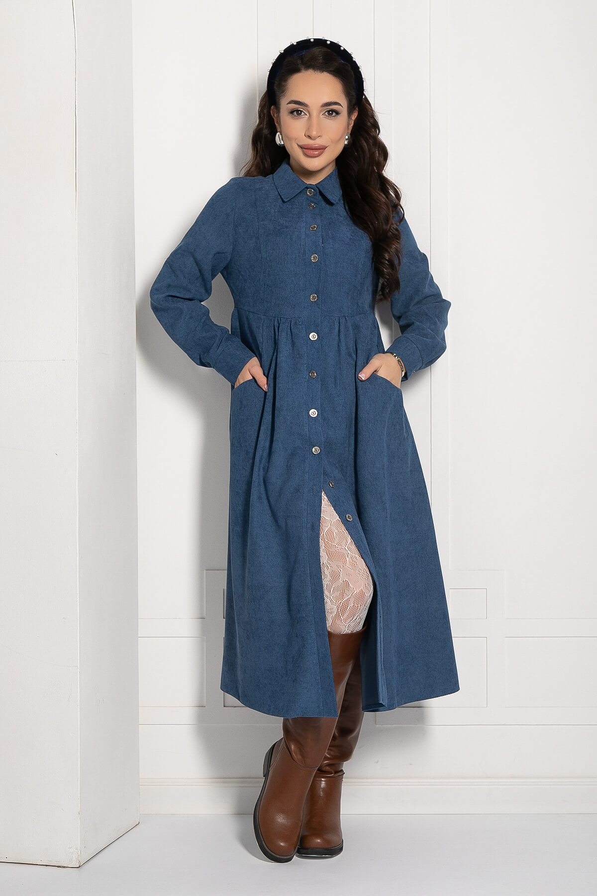 Платье Сабина (синее) П12657-4