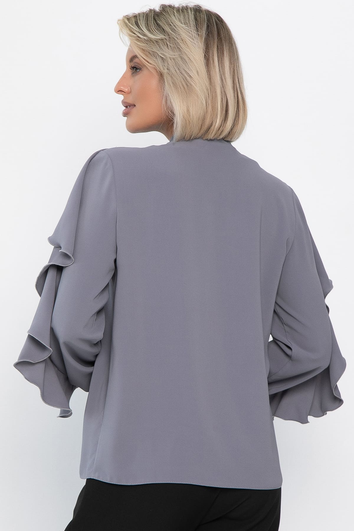 Блуза Дыхание осени (серая) Б14186-5М