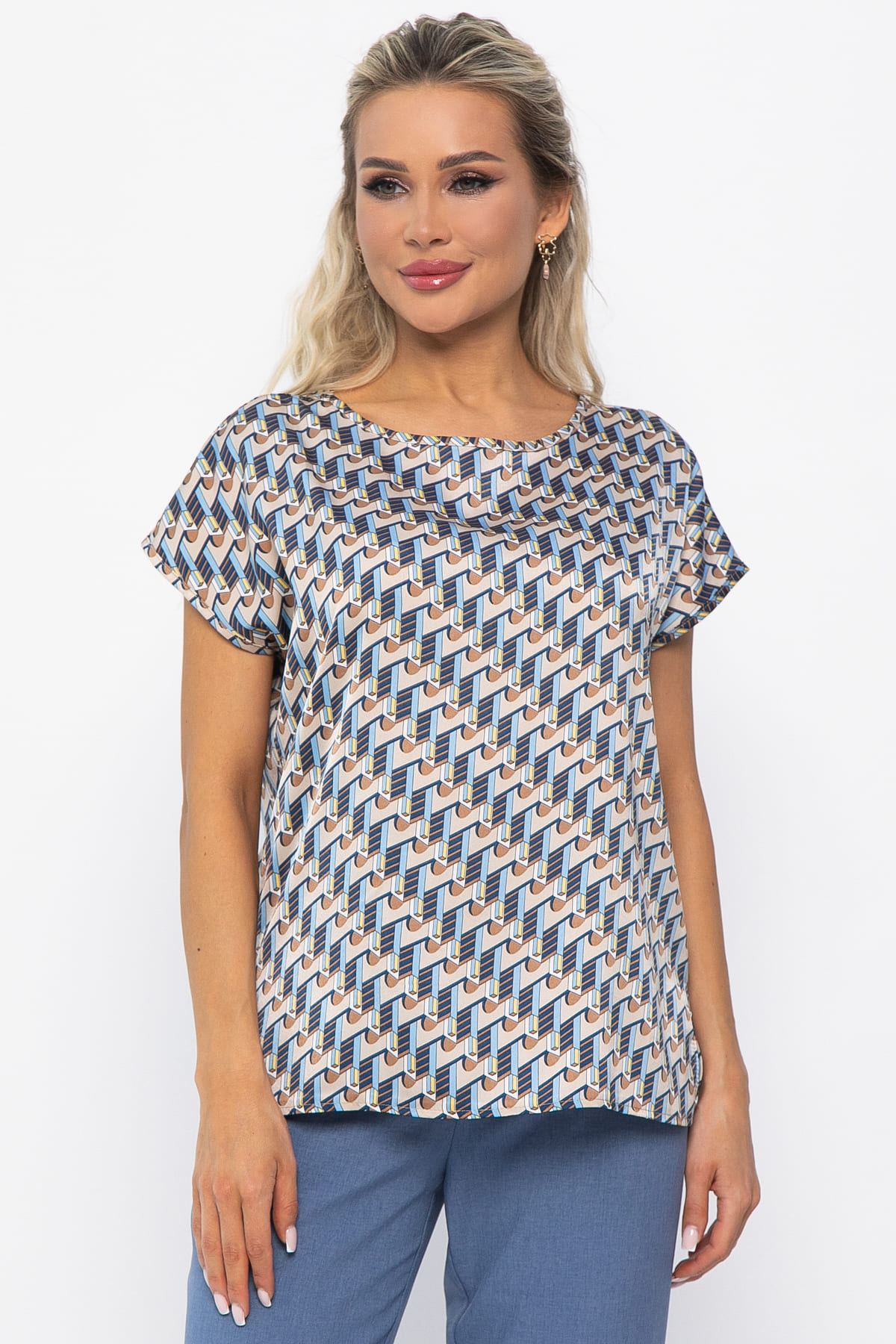 Блуза Покоряя сердца (мультиколор) Б13541-1М