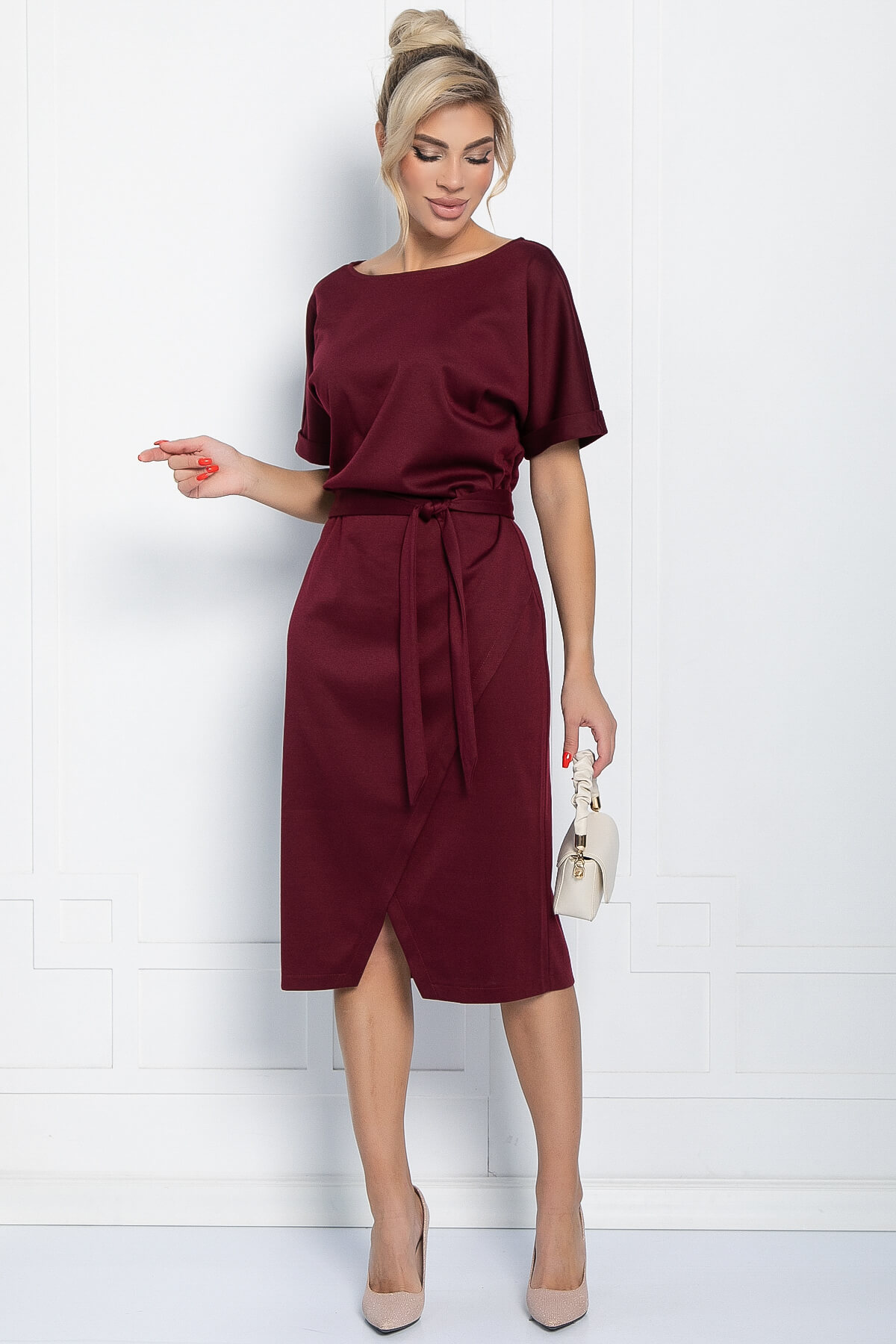 Платье Карлин (бордовое) П11583