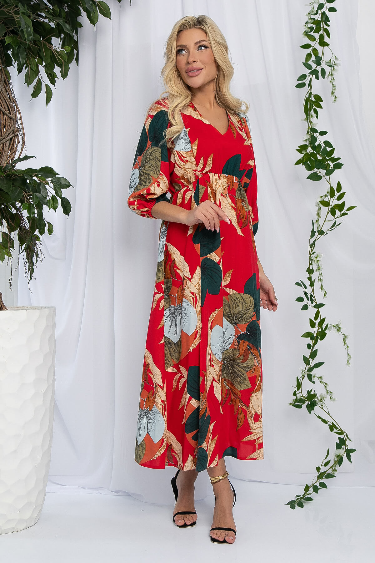 Платье Неповторимая (красное) П13137-34М