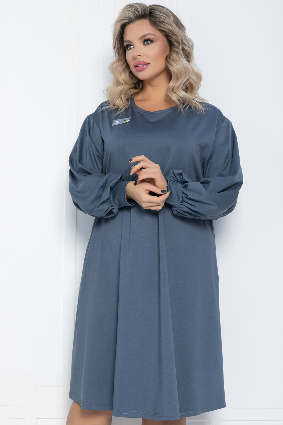 Платье Дыши модой (голубое) П12417-15