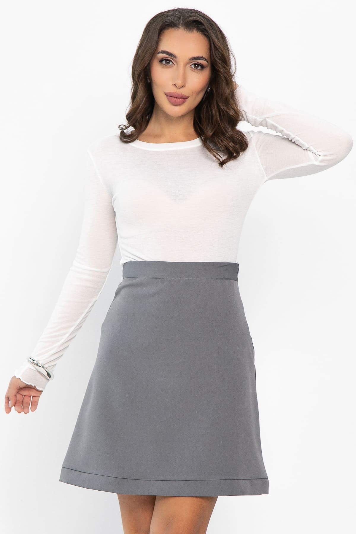 Юбка Перси (серая) Ю14164-10М