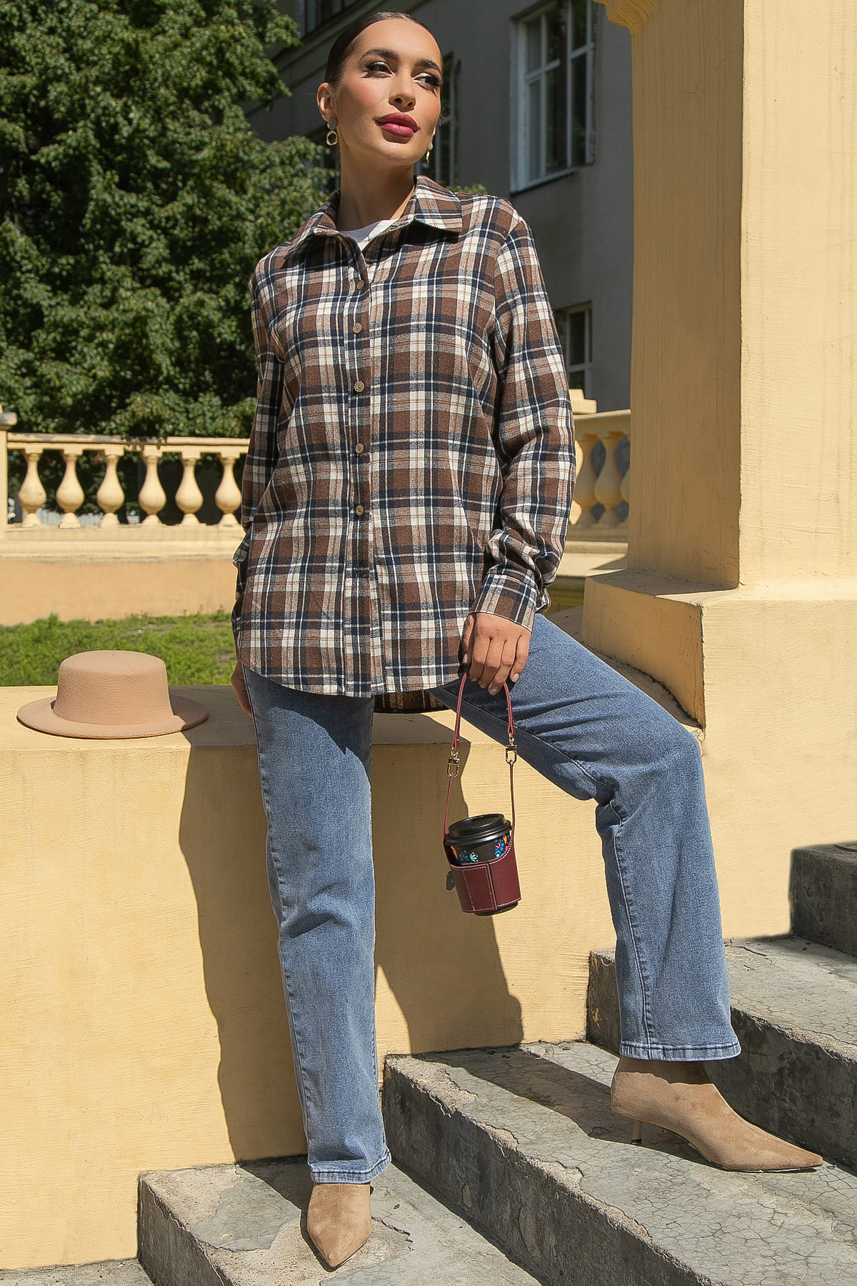 Рубашка Денни (коричневая) Б14144-7М