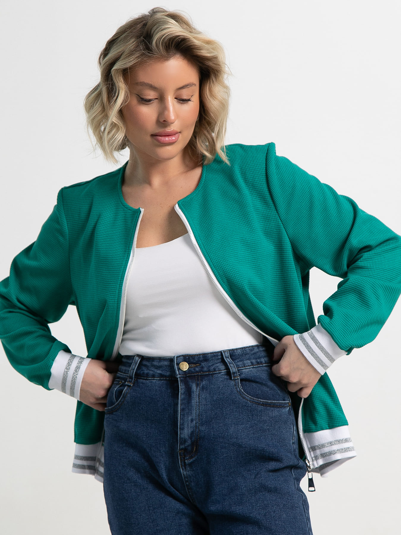 Бомбер Аланис (изумрудный) Б15407-7М