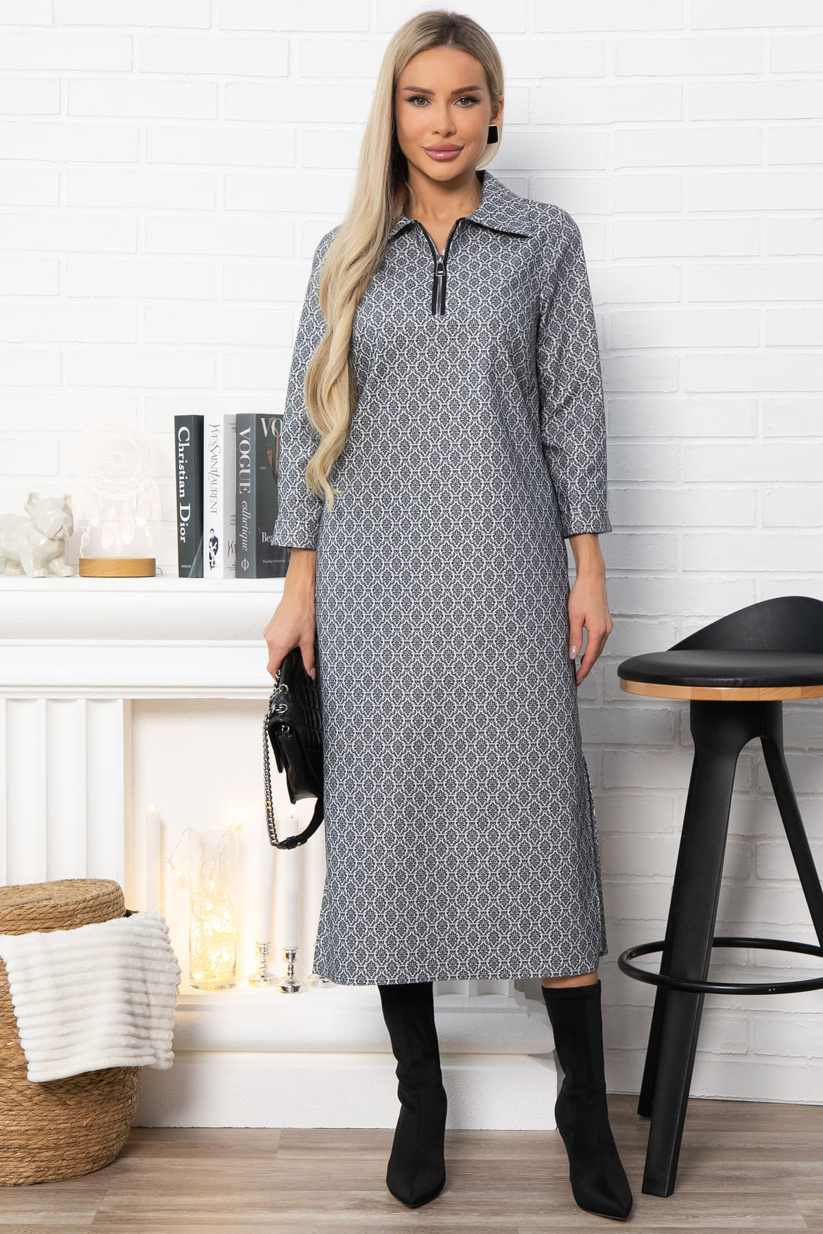 Платье Лоуренс НЬЮ (темно-серое) П14877-18М