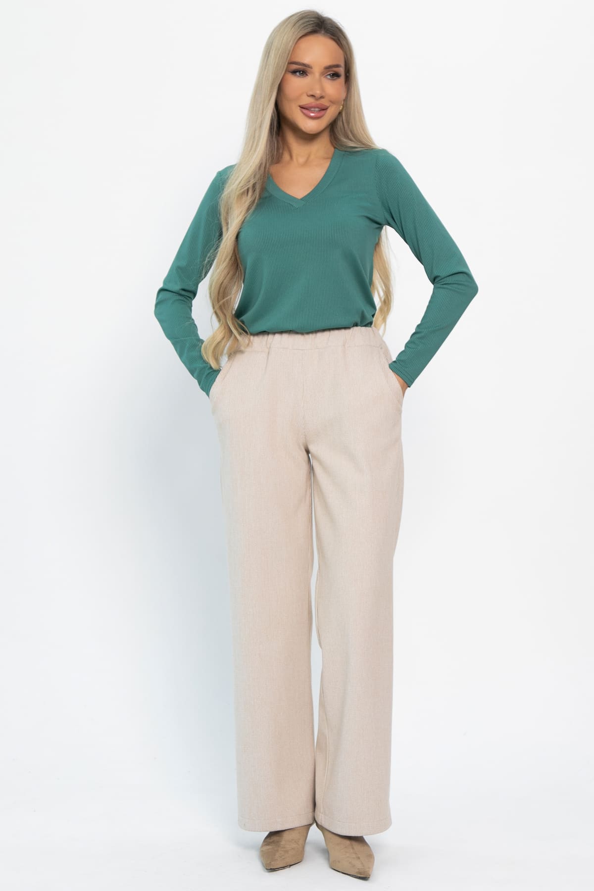 Брюки Мидл (светло-бежевые) Б14889-50М