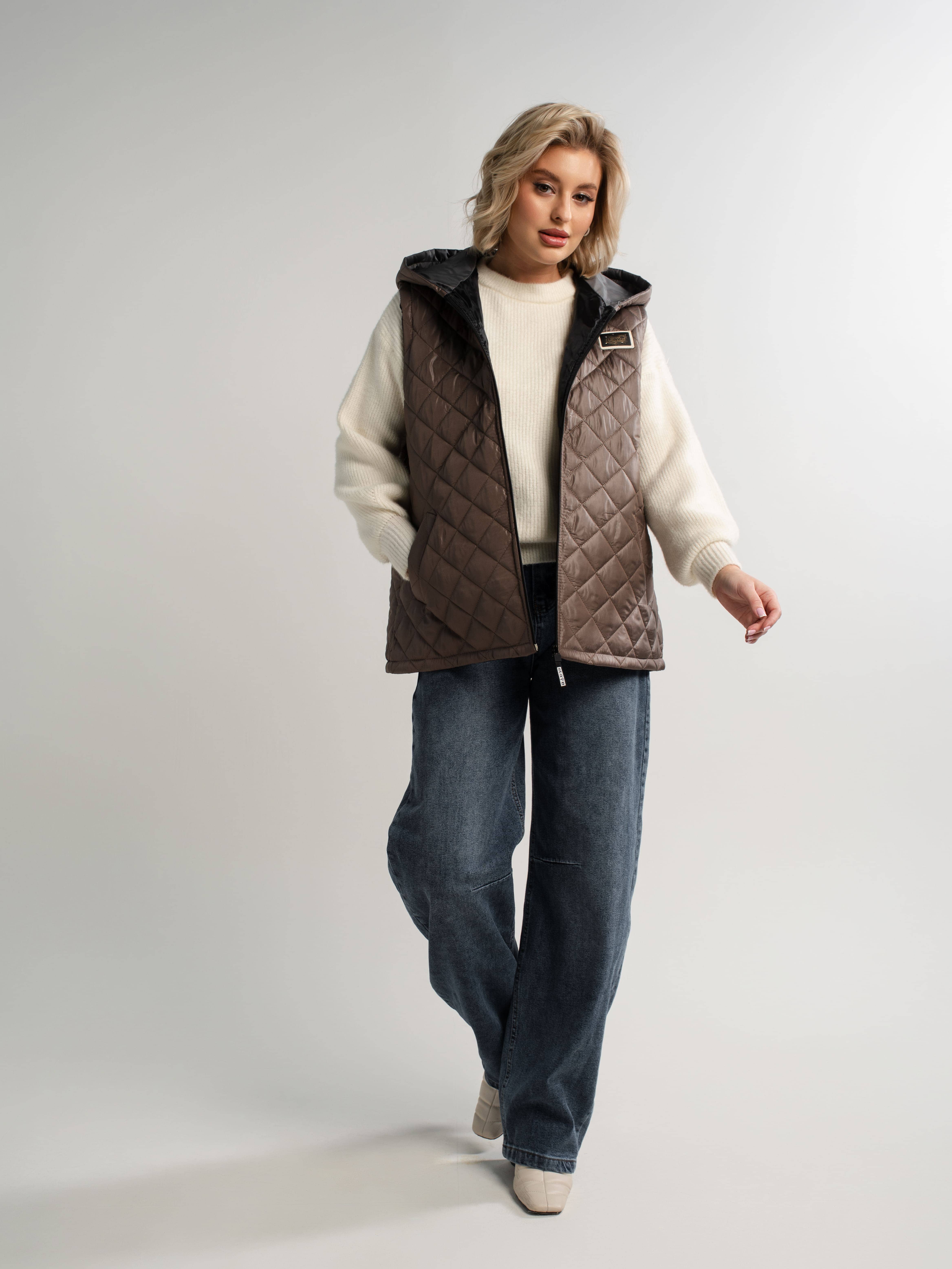 Жилет утепленный Дориана (кофе) Б14632-18М