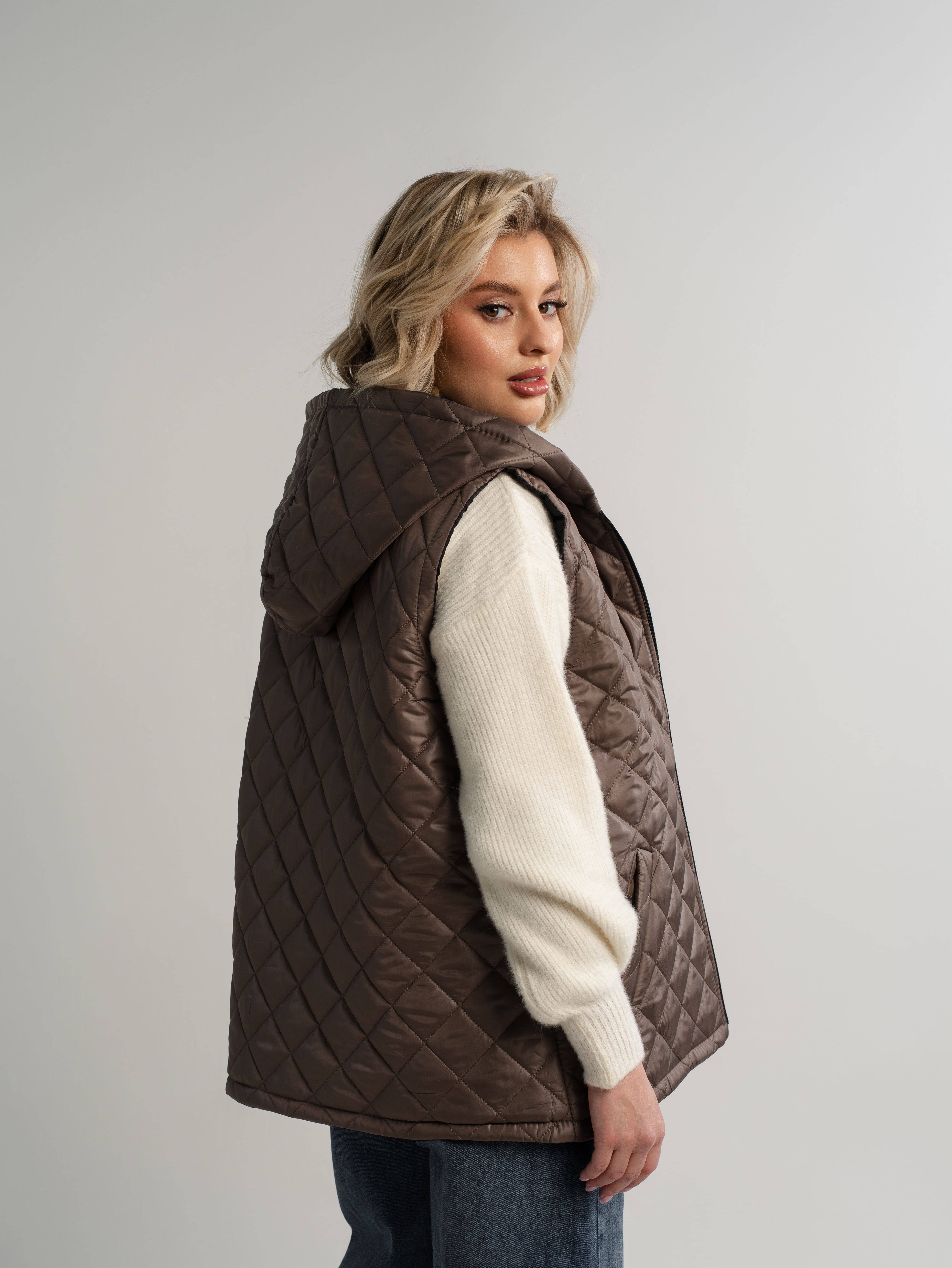 Жилет утепленный Дориана (кофе) Б14632-18М