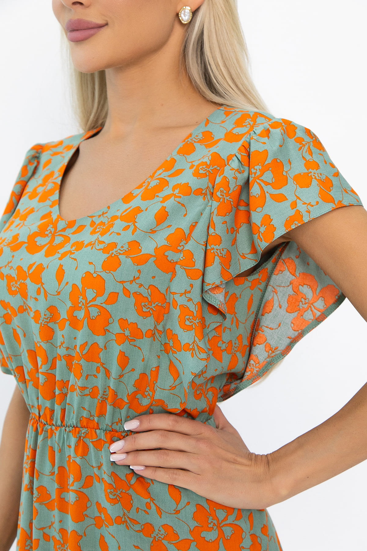 Платье Айлана (оранжевое) П13933-35М