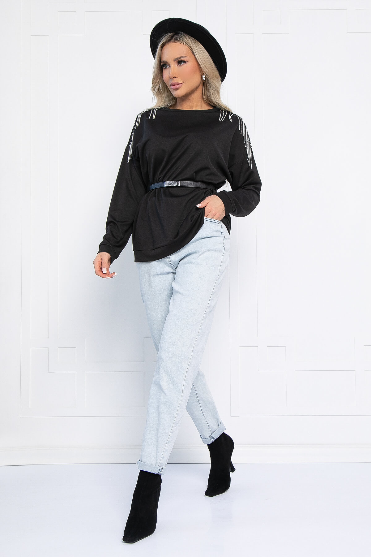 Свитшот Луана (черный) Б12737-5М