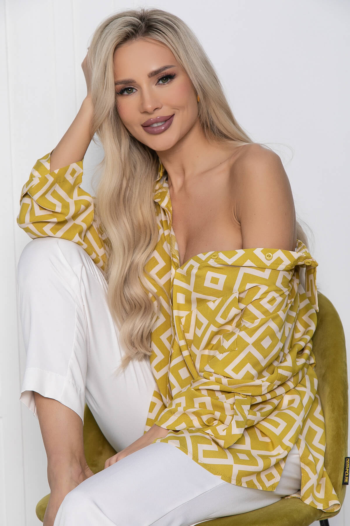 Рубашка Лето (лайм) Б10586