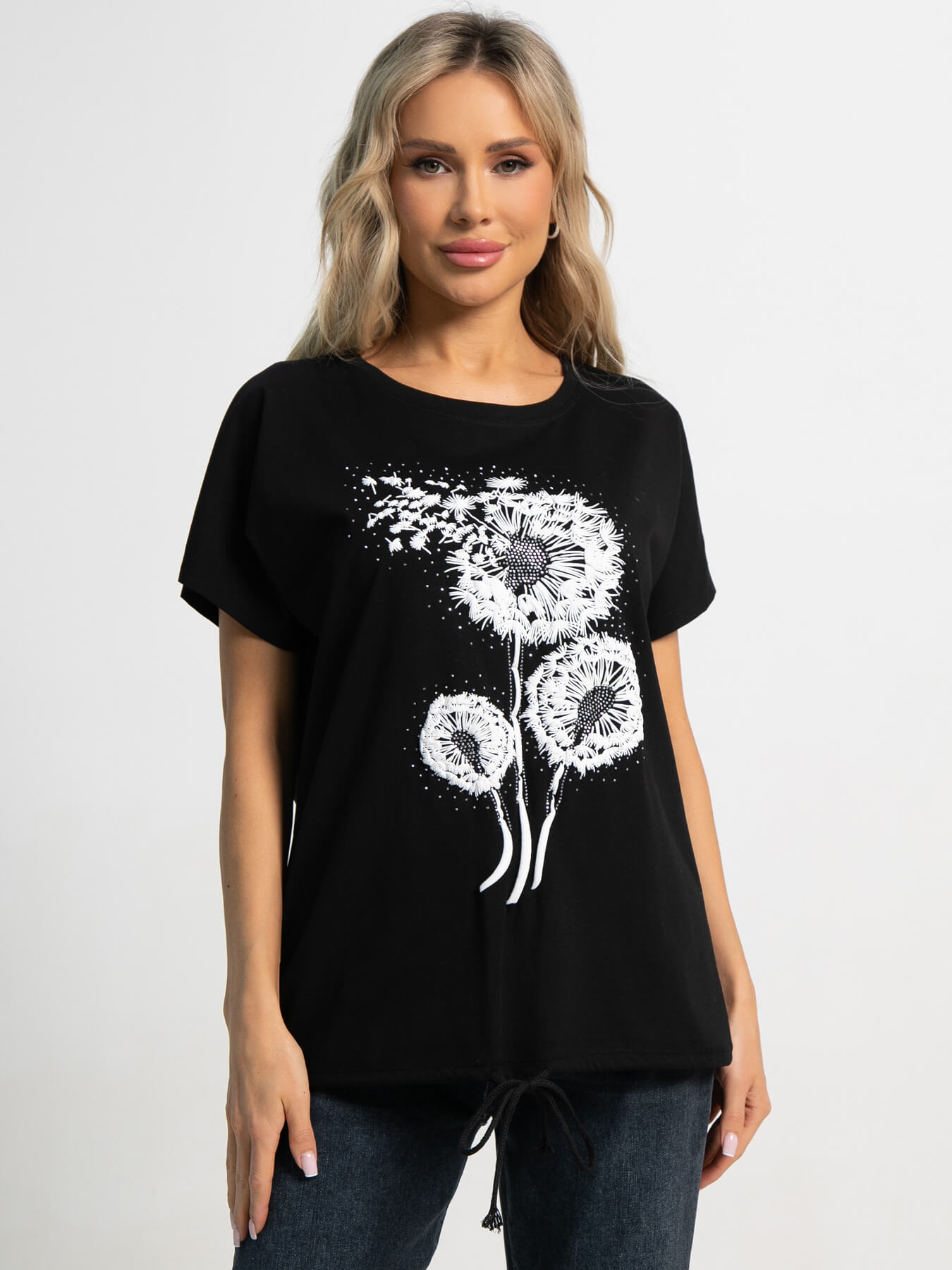 Блуза Фло (черная) Б15507-20М