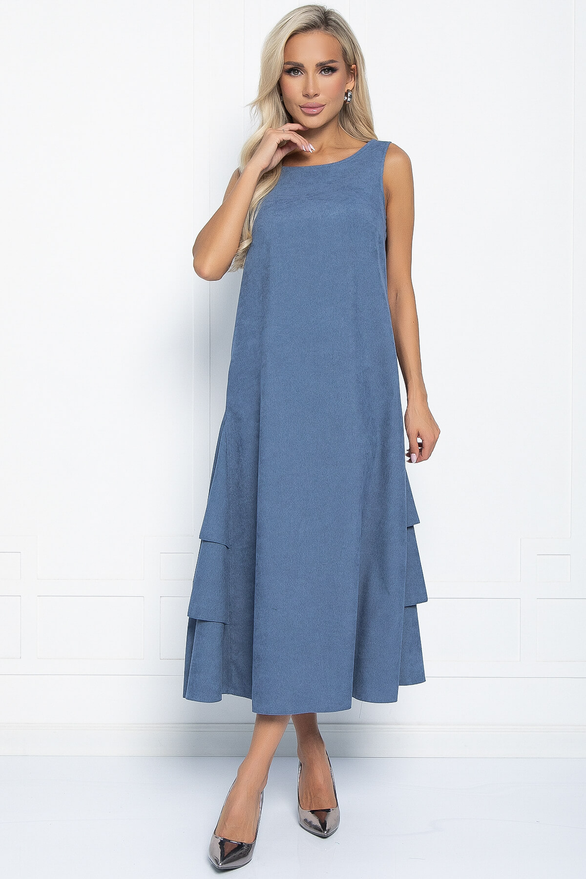 Платье Тернеция (синее) П11102