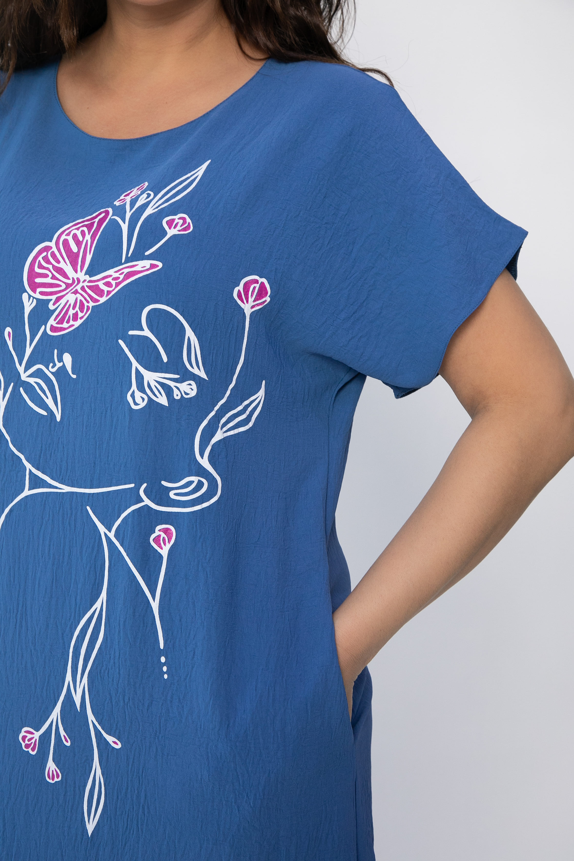 Платье Загадка (синее) П13704-8М