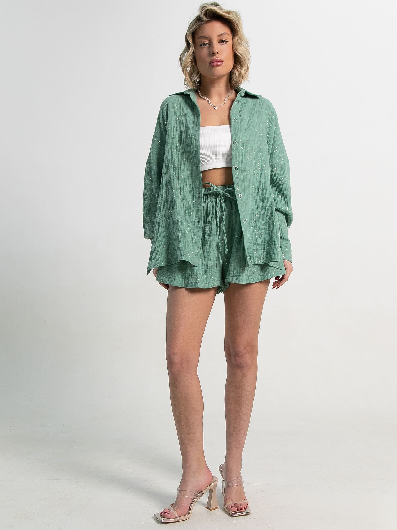 Костюм хлопковый Илария (оливковый) К15343-1М