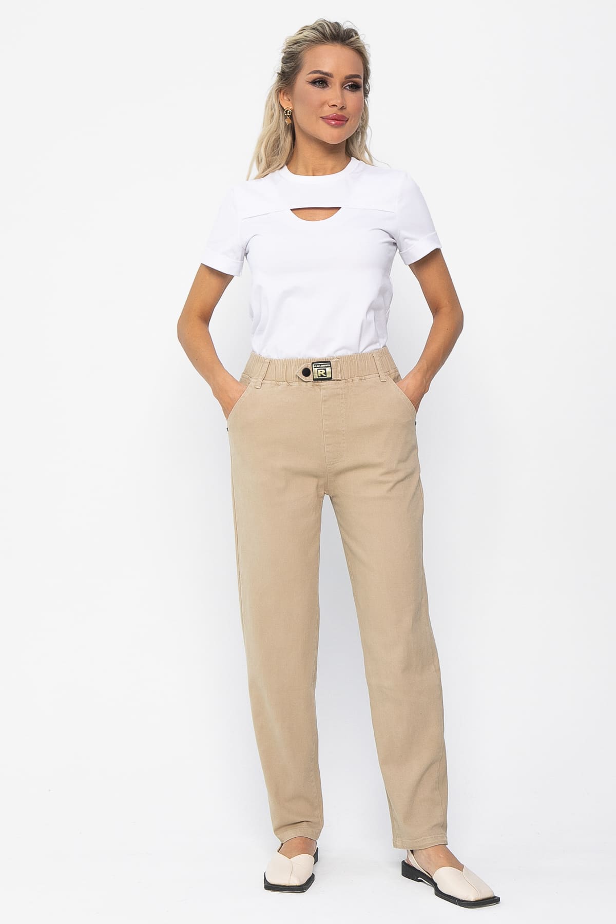 Футболка Дорис (белая) Б13353-50М