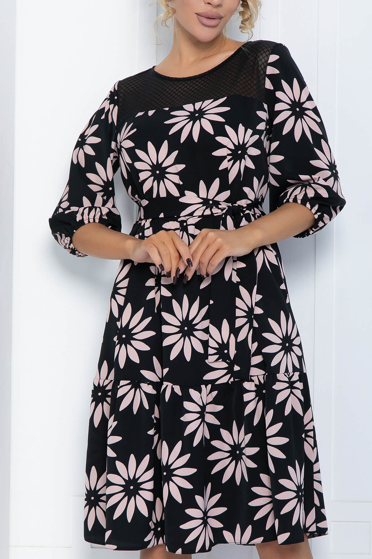 Платье Омут красоты (черное) П12096