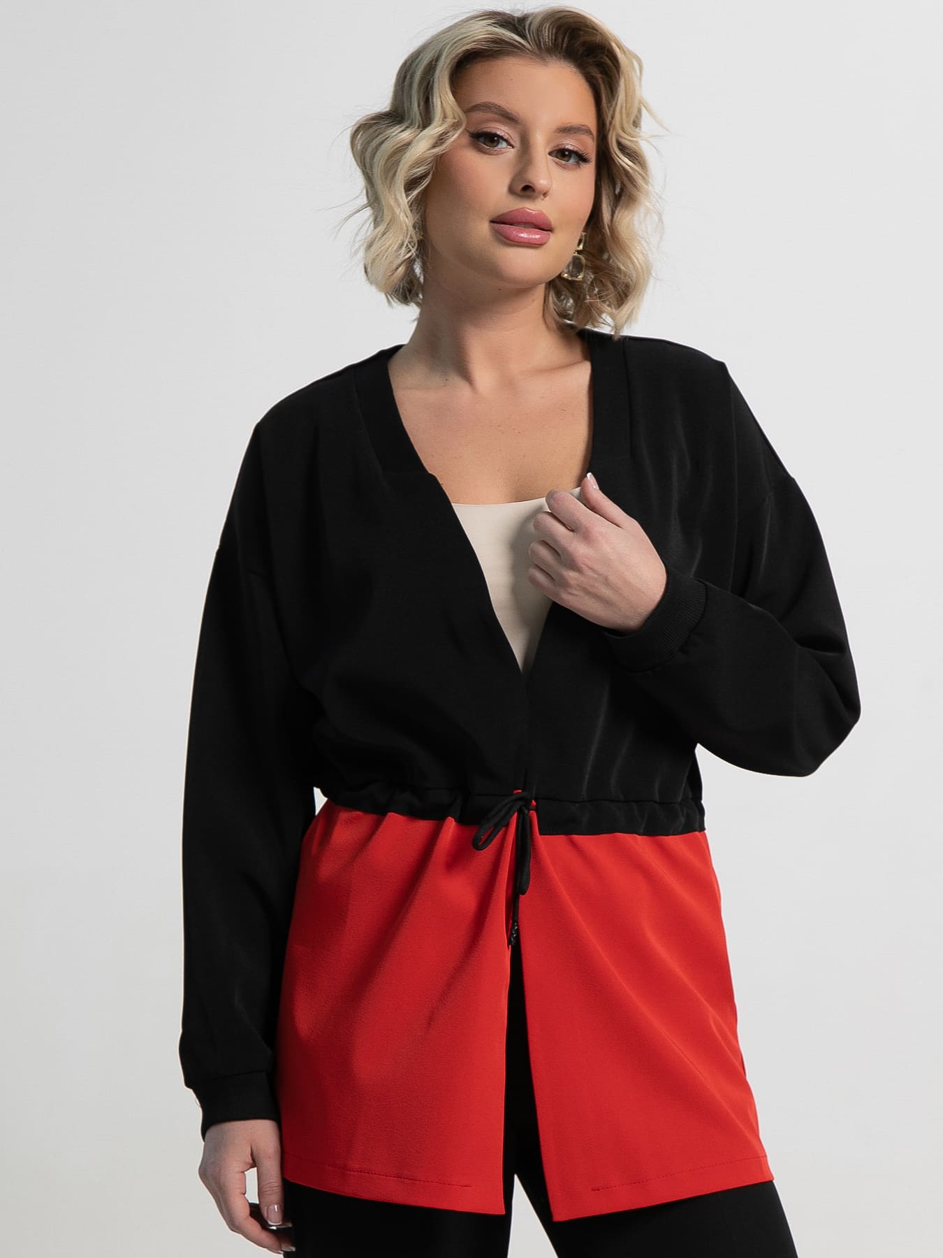 Жакет Мидней (черно-красный) Б15164-13М