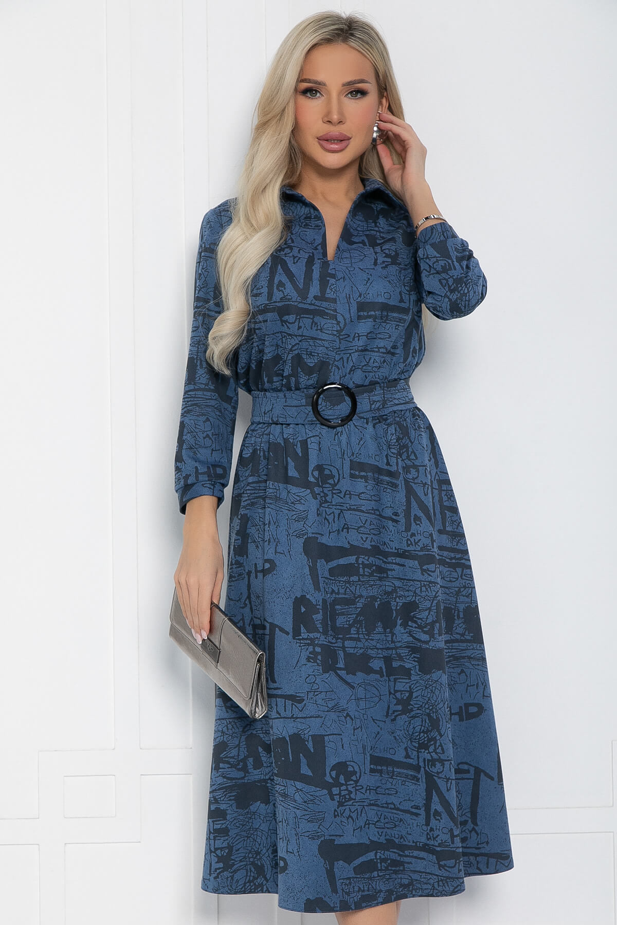 Платье Франческа (голубое) П12582-18