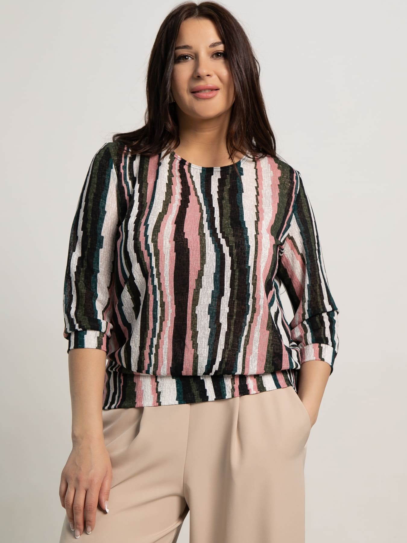 Блуза Люмия (разноцветная полоска) Б15329-3М