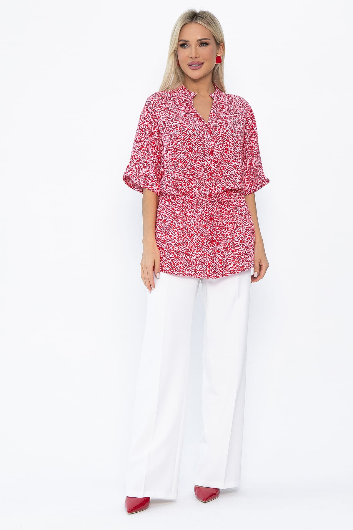 Блуза Мариша (красная) Б13919-30М