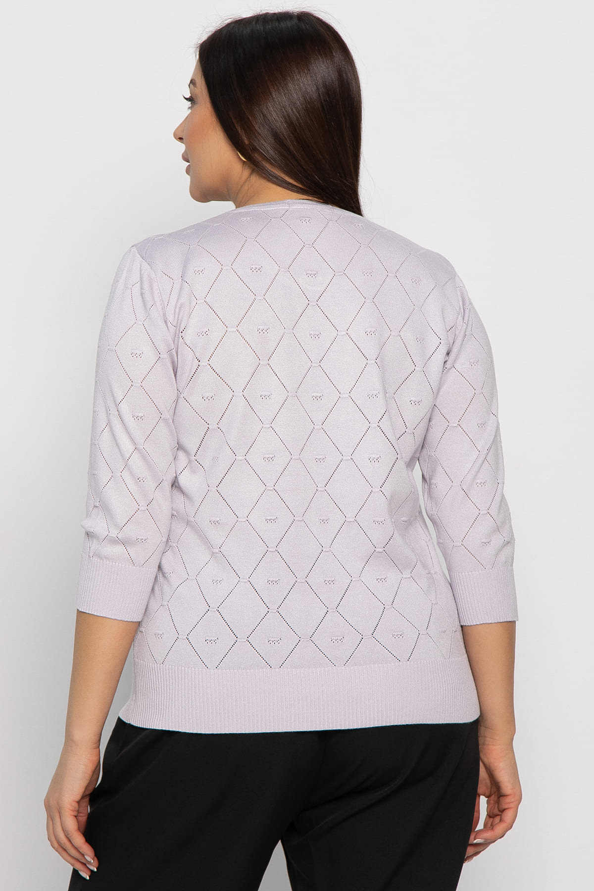 Блуза Нежный узор (сиреневая) Б14938-18М