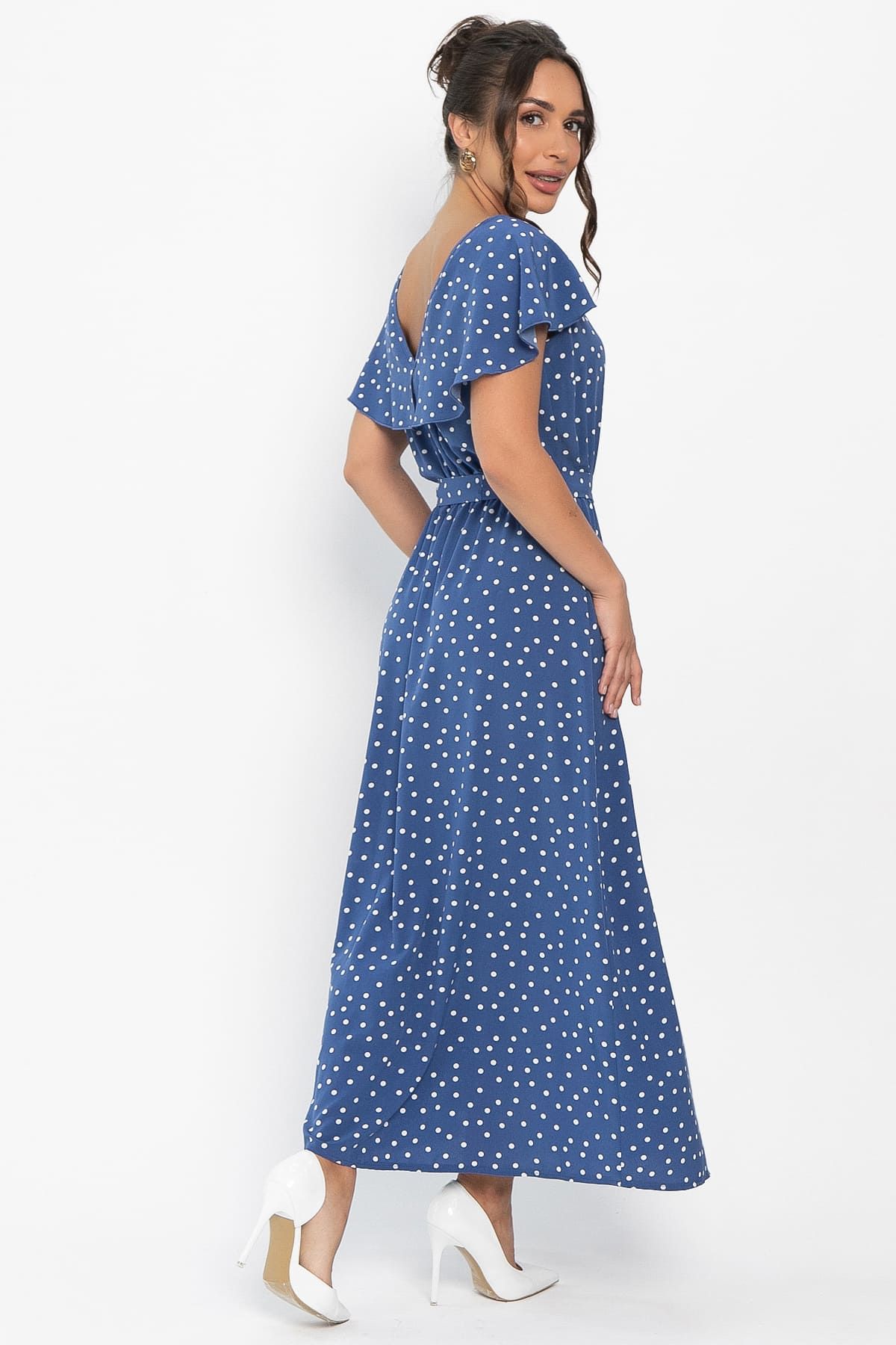 Платье Жара (синее/горох) П13968-16М