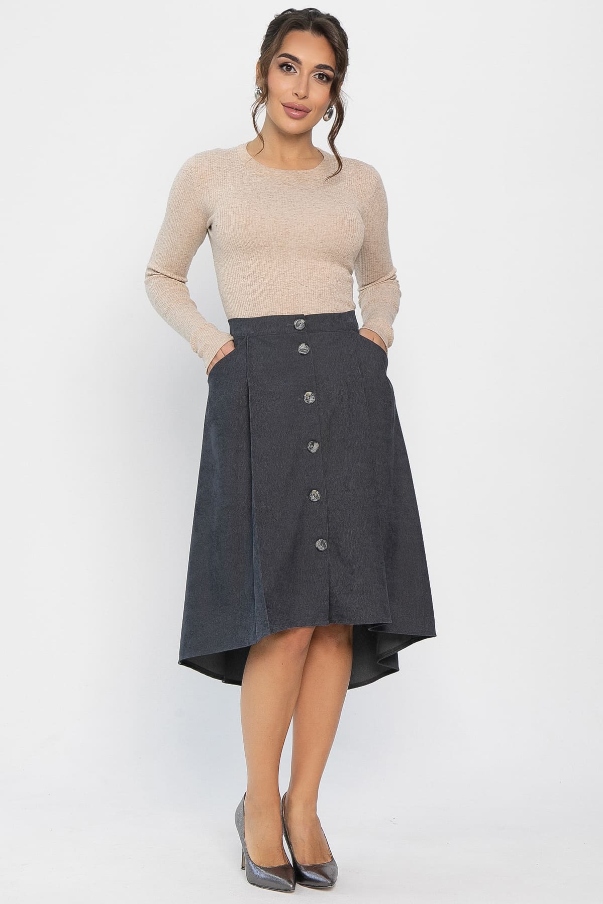 Юбка Севара (графит) Ю14217-10М