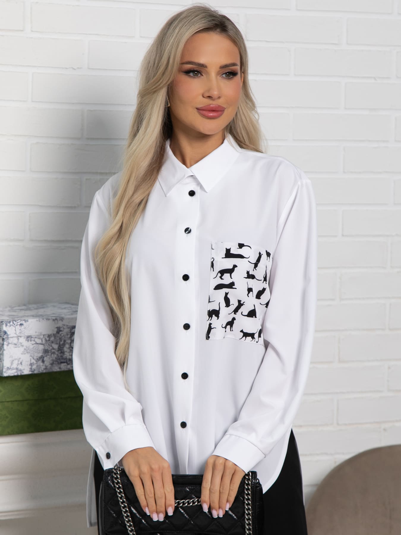 Рубашка Паола (белая) Б15480-8М