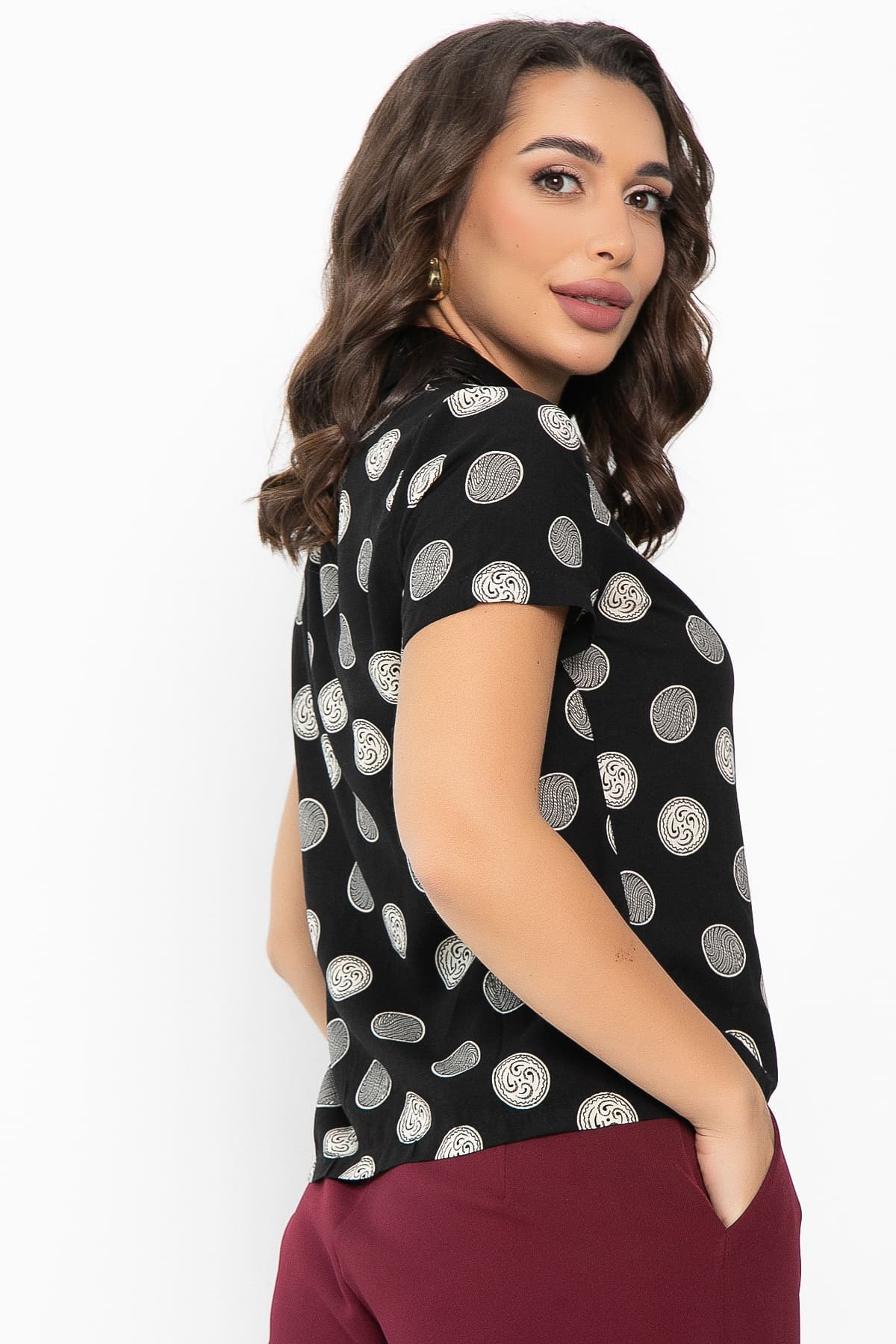 Поло Тренди (черное/круги) Б14092-10М