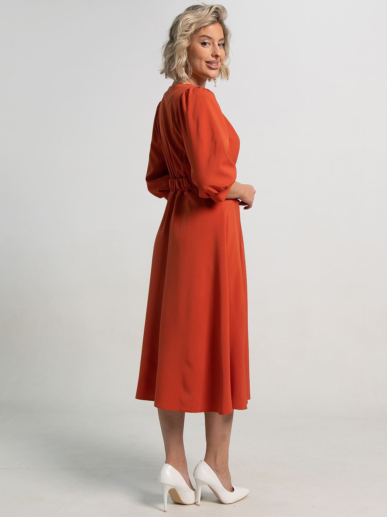 Платье Мадлен (оранжевое) П15624-18М