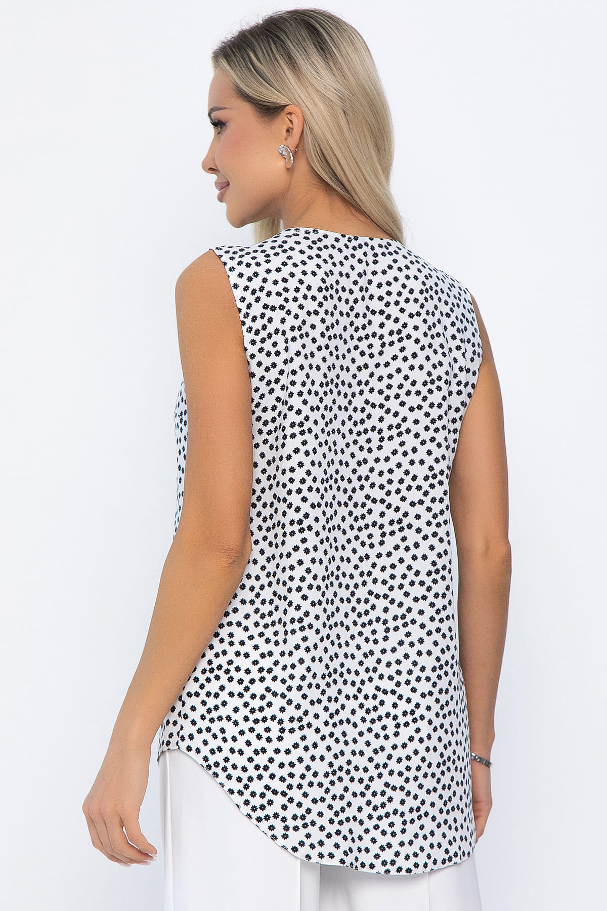 Блуза Данита (черно-белая) Б13778-16М