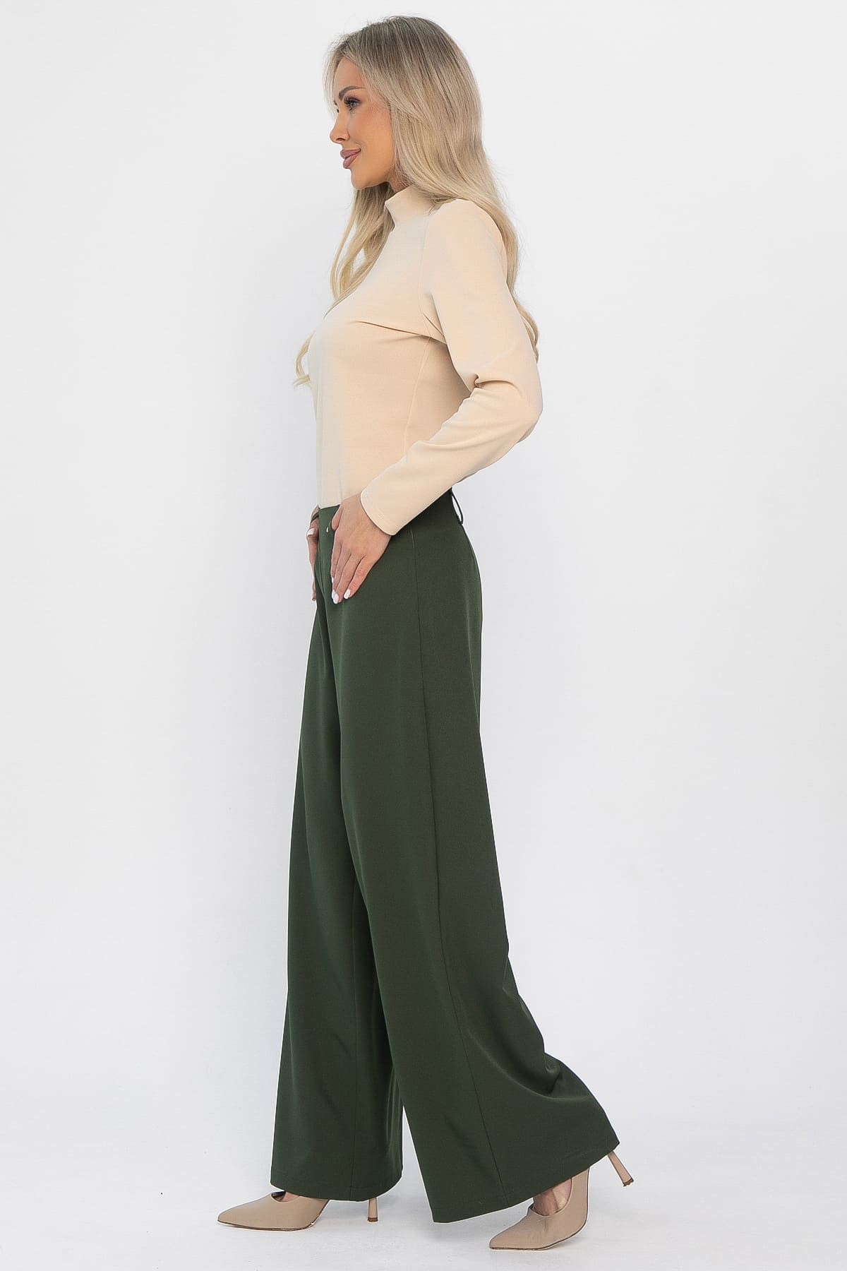 Брюки палаццо Настроение города (хаки) Б14509-8М