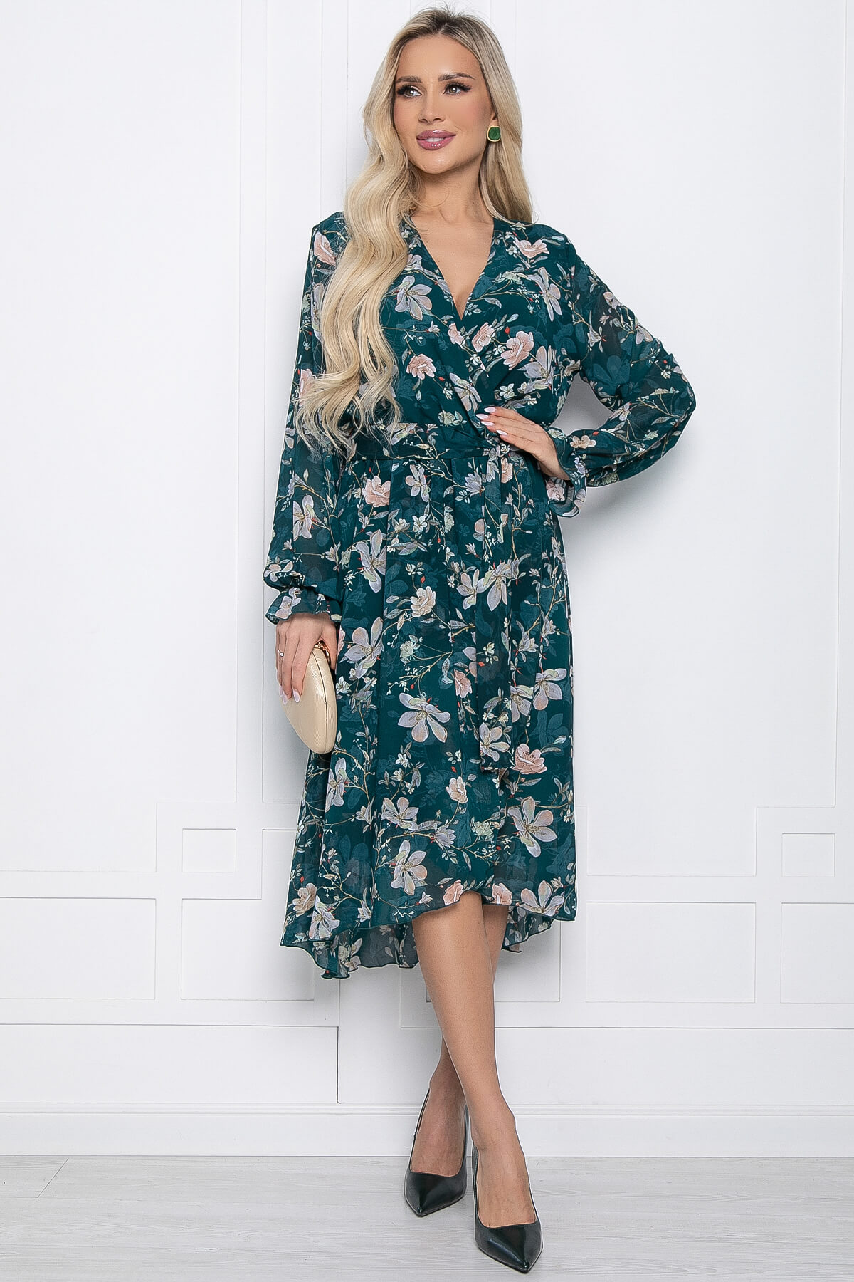 Платье "Весеннее настроение" (изумруд) П10182