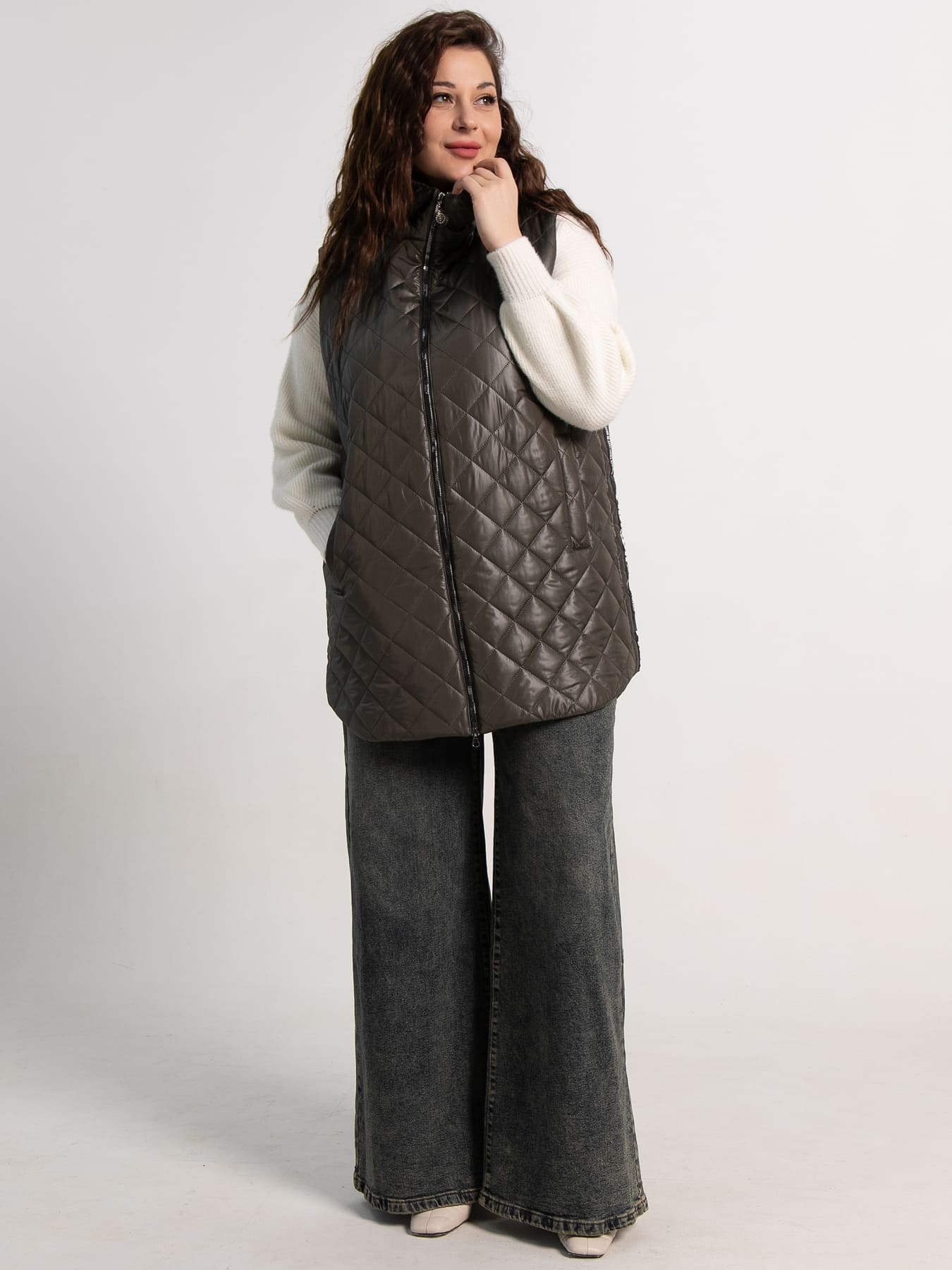 Жилет утепленный Фирменный стиль (хаки) Б15321-18М