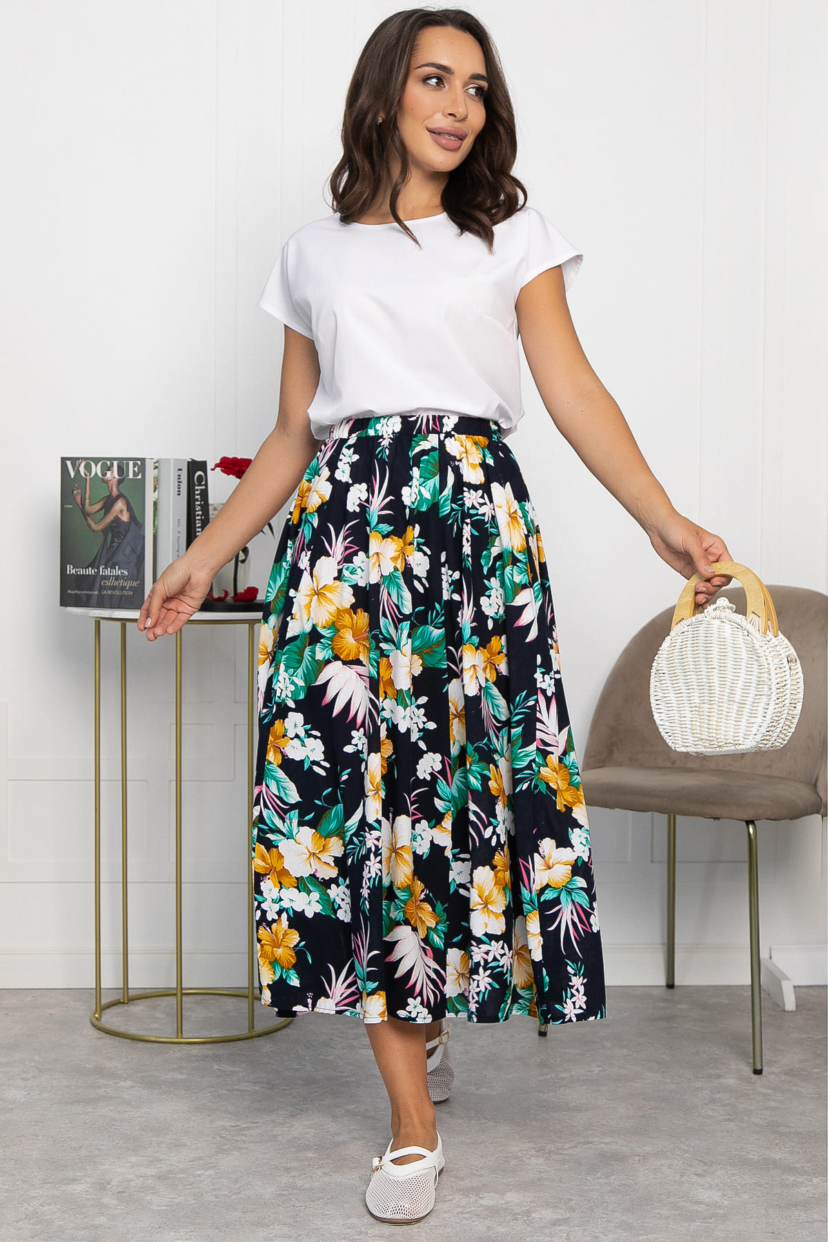 Юбка Льюис (цветы) Ю14022-10М